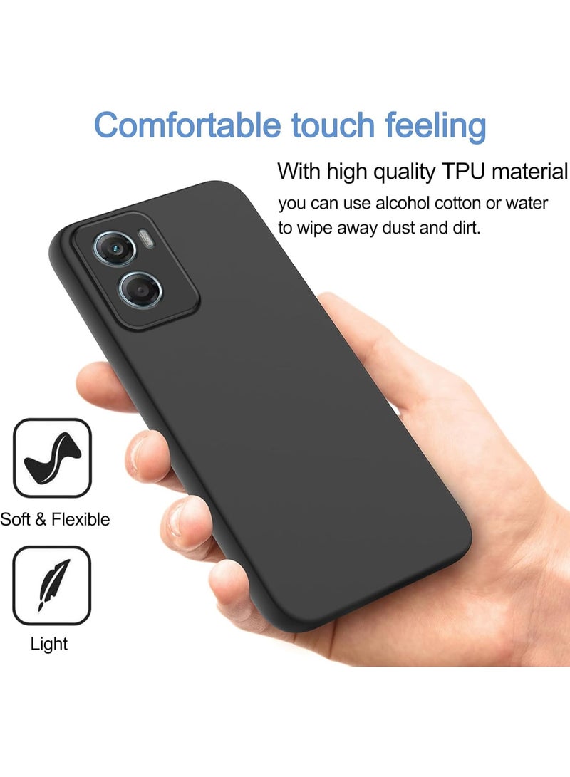 جراب حماية أنيق فائق النحافة من مادة TPU الناعمة لهاتف موتورولا موتو G06، يحمي من السقوط، أسود مطفي مانع للانزلاق. - Image 2