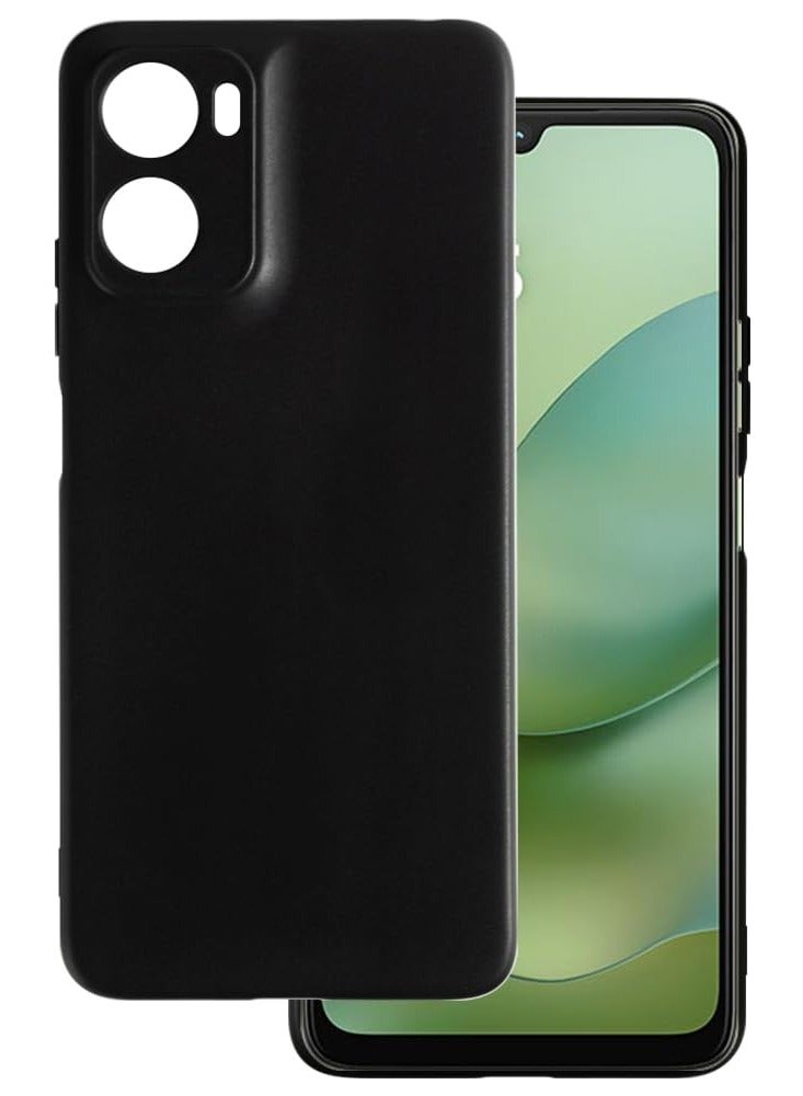 جراب حماية أنيق فائق النحافة من مادة TPU الناعمة لهاتف موتورولا موتو G06، يحمي من السقوط، أسود مطفي مانع للانزلاق. - Image 1