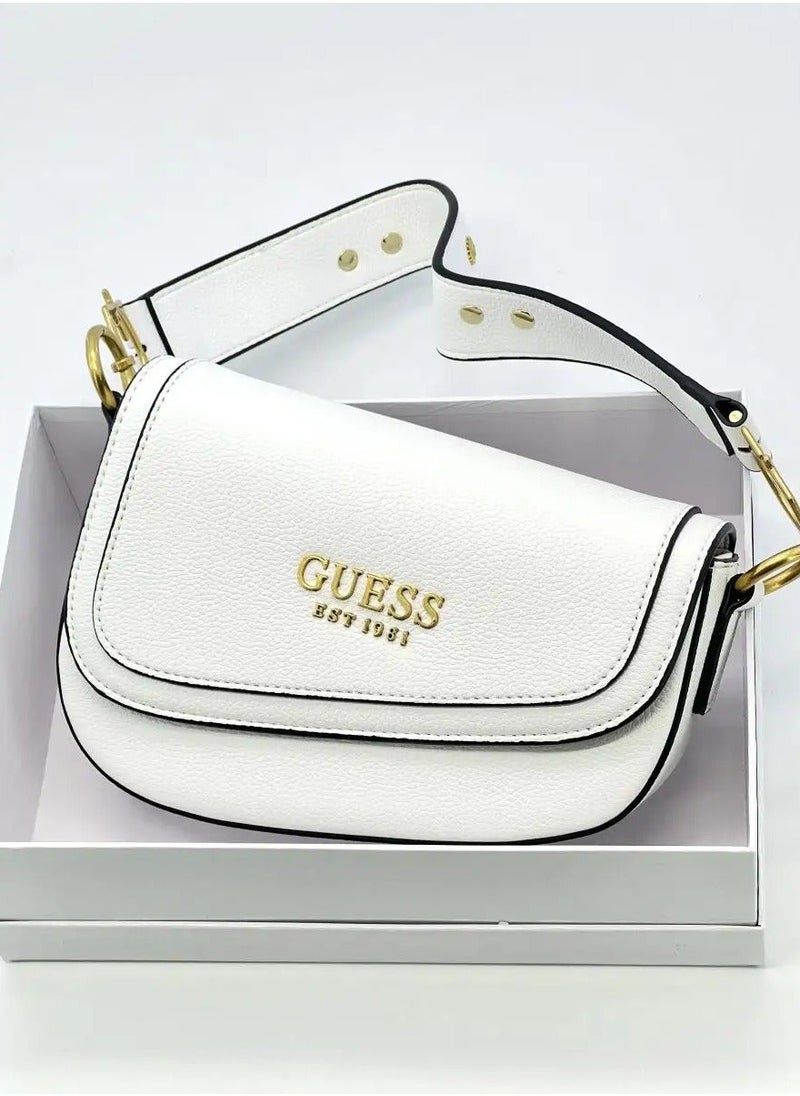 GUESS - Guess Women's G Dream Flap Shoulder Bag - White - Image 1