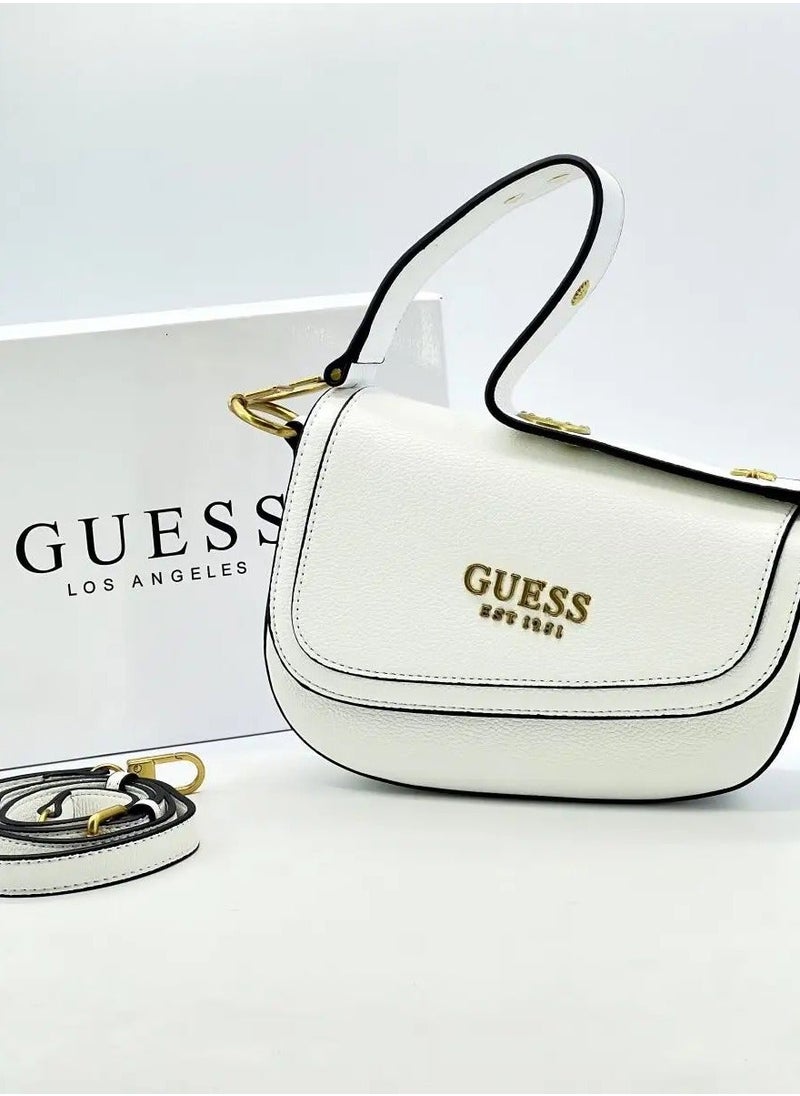 GUESS - Guess Women's G Dream Flap Shoulder Bag - White - Image 1