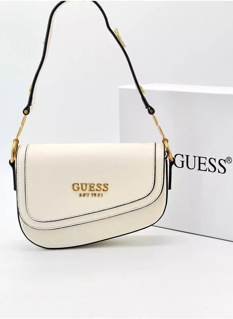 GUESS - Guess Women's G Dream Flap Shoulder Bag - White - Image 1