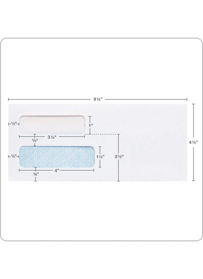 Columbian 10 Doublewindow Selfseal Security Envelopes For Business Statements Invoices 41 8" X 91 2" White 24Lb 500 Per Box (Colo134)  - Image 3