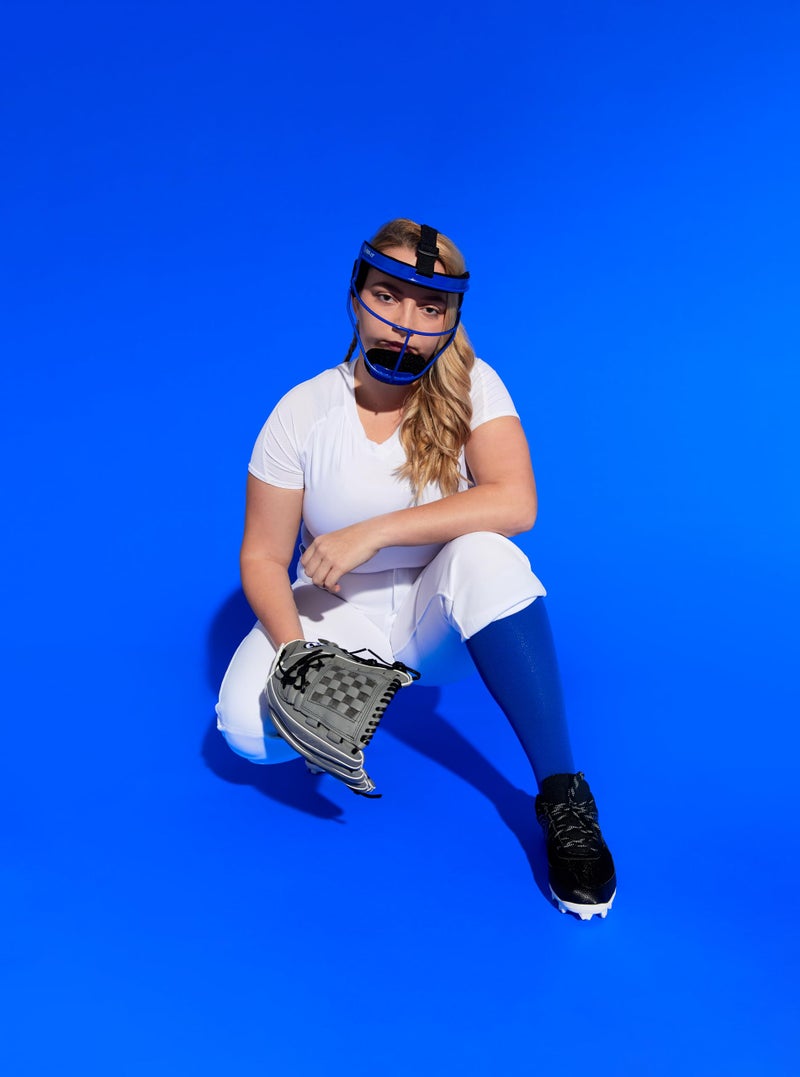 RIP-IT Original Defense Softball Face Mask | Lightweight Protective Softball Fielder's Mask | Youth | Royal - Image 4