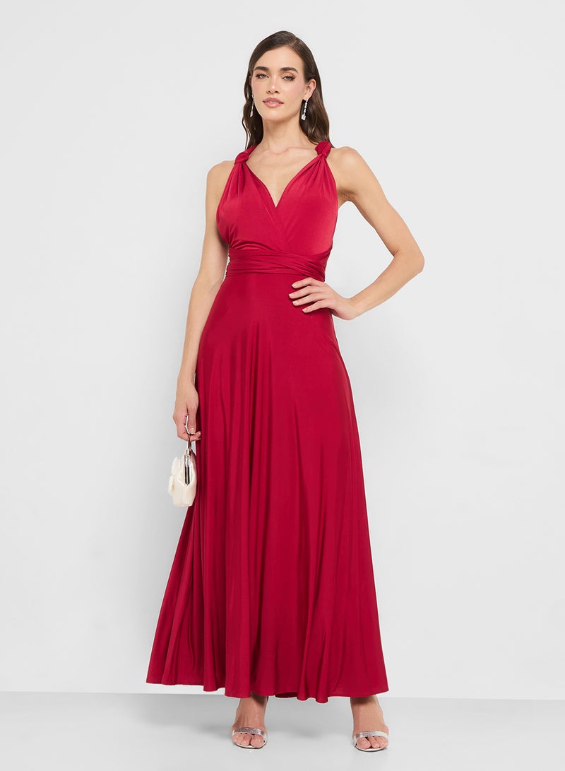 Style Cheat Satin Halter Maxi Dress - Image 4