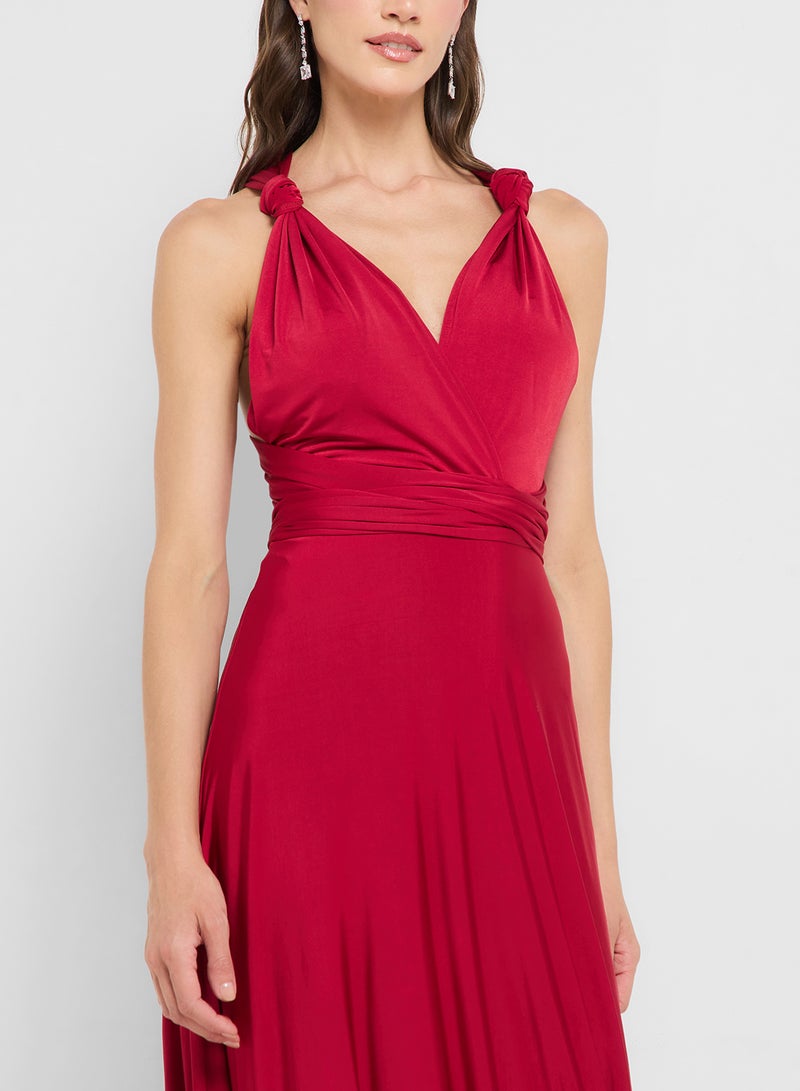Style Cheat Satin Halter Maxi Dress - Image 3