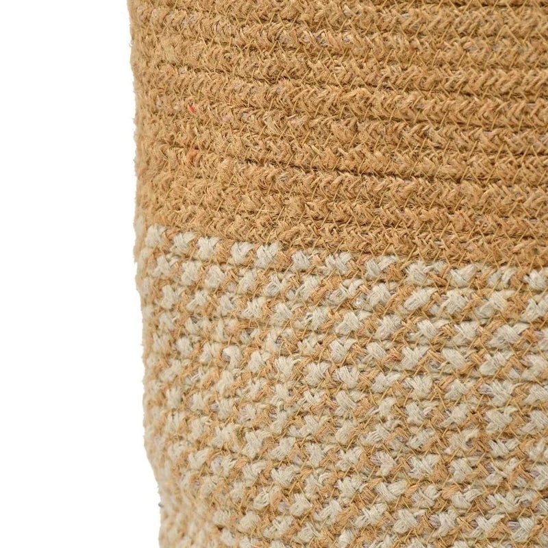 pepme pepme Jute Basket White Zigzag 12 inch Pack of 2  - Image 3