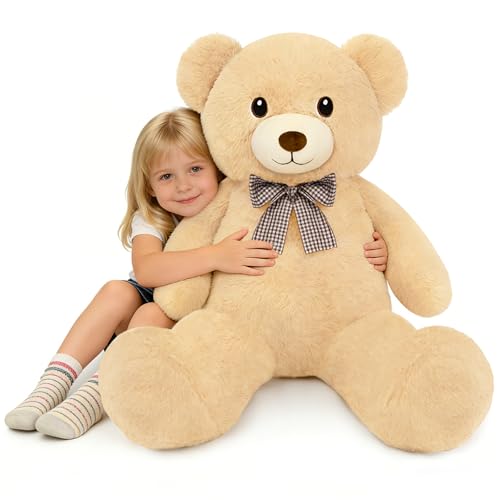 SQEQE Giant Teddy Bear Stuffed Animals 39 in Large Teddy Bear Plush for Kids Adults Cute Huge Plushies for Birthday Valentines Gift - Image 1