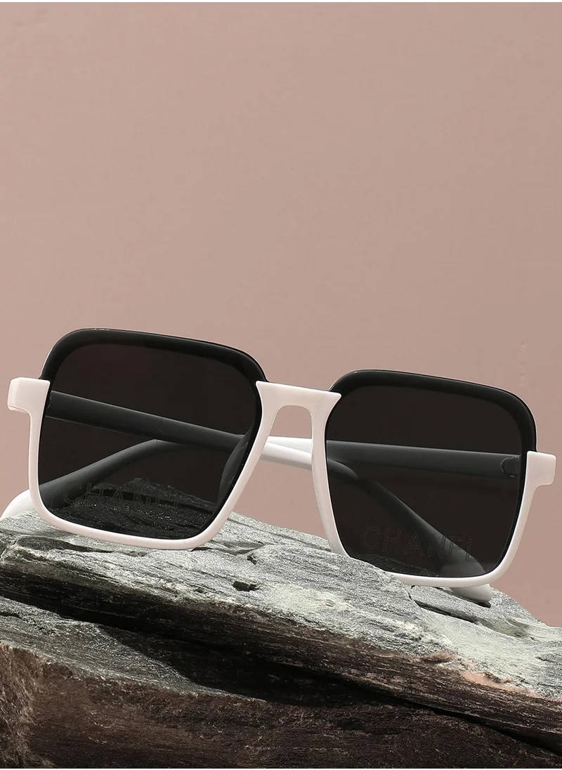 Haute Sauce White Frame Oversized Sunglasses