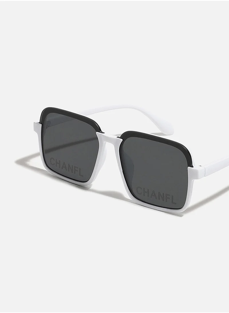 Haute Sauce White Frame Oversized Sunglasses