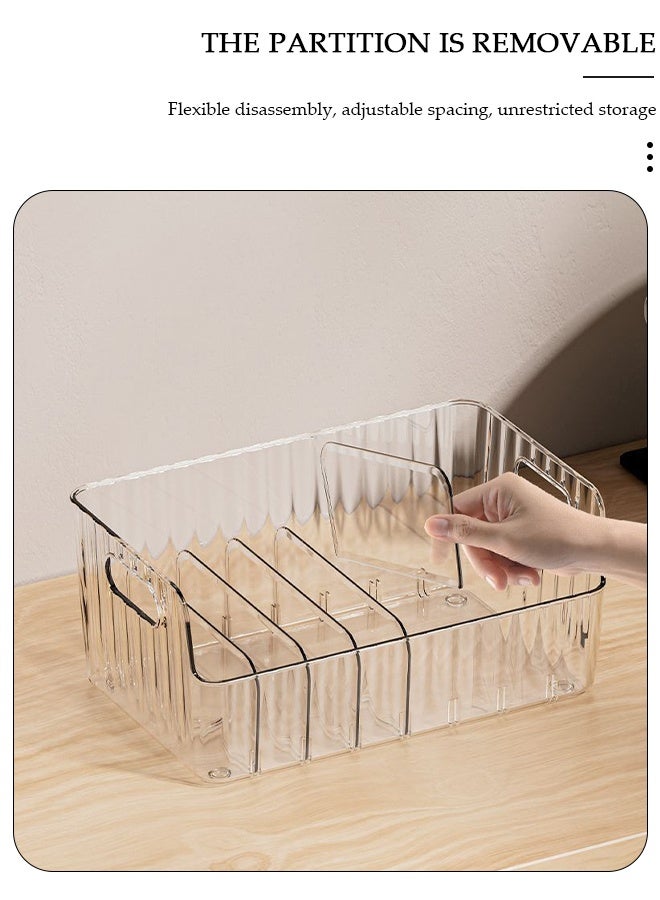 DUNISO منظم عبوات التوابل مع 5 فواصل قابلة للإزالة، منظم عبوات المشروبات لحفظ التوابل في مطبخ الخزانة أو السطح، يحمل تنظيم صلصة الشوكولاتة الساخنة - Image 4