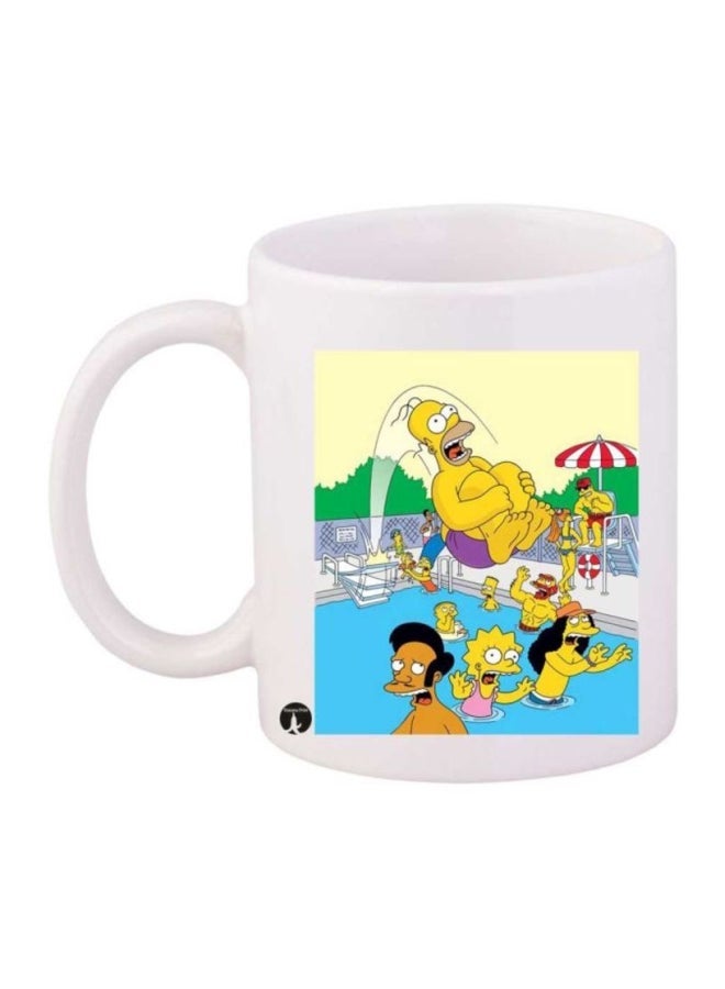 The Simpsons Printed Mug White/Yellow/Black