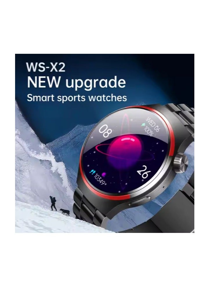 WISME Wisme WS X2 Smartwatch for Men 3 in 1 Strap Fitness Tracker with Heart Rate Monitor Sleep Tracking Multi Sport Modes Step Counter Notifications IP67 Waterproof Smart Health Watch for Android iOS.  - Image 3