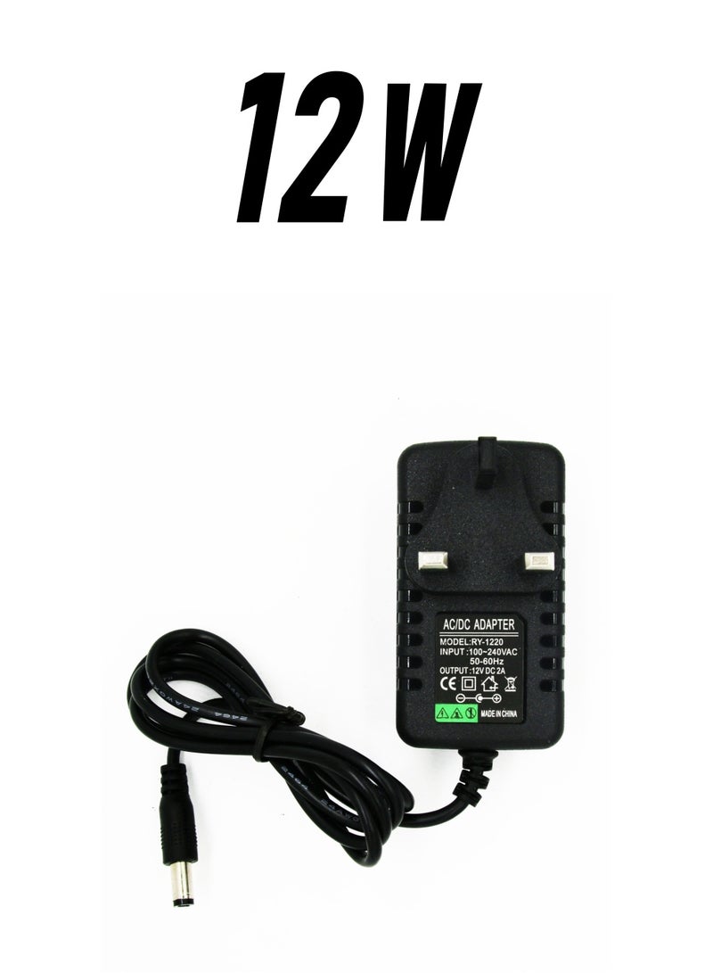 Universal UK G-Type Power Adaptor - AC 100-240V to DC 12V 2A Converter - Compatible with Routers, Massagers, LED Strips, CCTV Cameras, and Other Electronic Devices - Fast Charging Adapter - Image 1