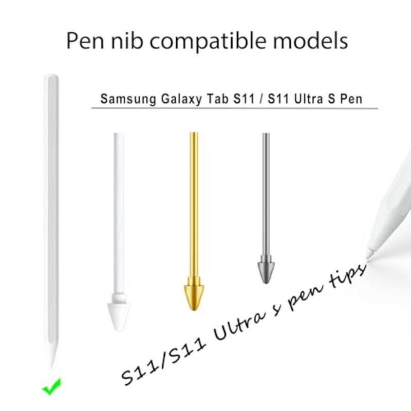 Metal Nibs/Tips Replacement for Samsung Galaxy Tab S11/S11 Ultra S Pen, Nibs/Tips+Clip + Organizer - Image 2