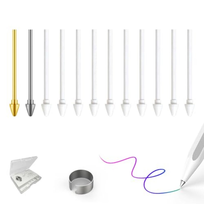 Metal Nibs/Tips Replacement for Samsung Galaxy Tab S11/S11 Ultra S Pen, Nibs/Tips+Clip + Organizer - Image 1