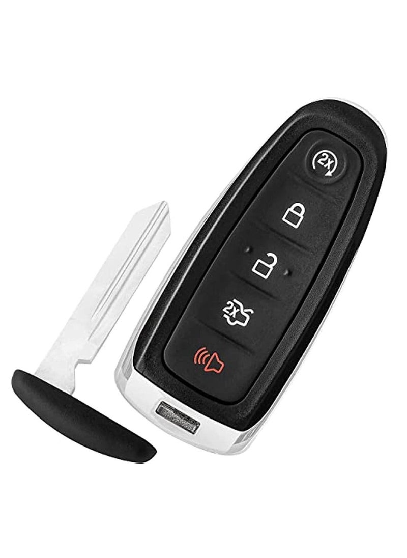 OIMG 5 Buttons Uncut Key Cover For Ford Edge Escape Explorer Focus Flex Taurus Fusion Lincoln MKS MKT MKX CMX Navigator Replacement Car Remote Control Key Fob Shell Case  - Image 1