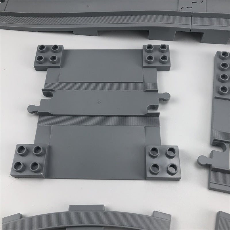 Compatible Large Particle Building Block Accessories Parts Rail Transit Curved Rail Platform Terminal Viaduct Assembly - Image 4
