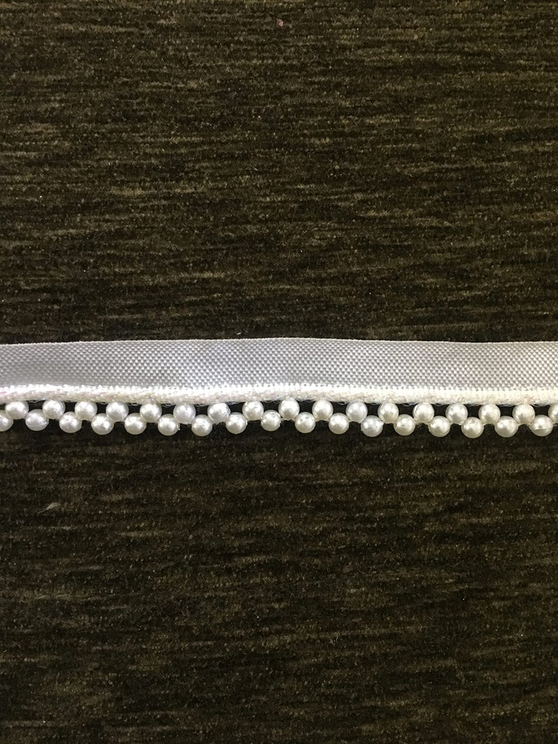 DaSync Pearl Lace and Border Material for Sarees offwhite Cream Colour lace Blouse Dupatta chunni lahenga Gowns, Dress, caps, Decoration and Crafts,Pack of 8 Meters - Image 2