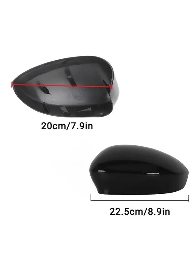 Bright White Pair Chrome Oval Car Rearview Mirror Covers for Fiat 500 2007 2024 - Image 4