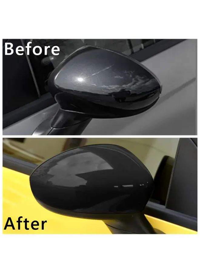 Bright White Pair Chrome Oval Car Rearview Mirror Covers for Fiat 500 2007 2024 - Image 2