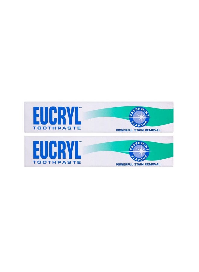 Eucryl معجون أسنان أوكريل للمدخنين بنكهة النعناع المنعش 50 مل إزالة بقع قوية عبوة من 2 - Image 1