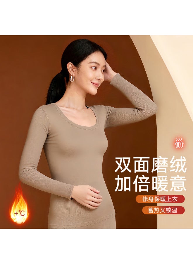 Your Sun Seamless Nude Feel Women'S Warm T-Shirt Autumn Innerwear Base Layer High Stretch Can Be Worn Alone - Image 3