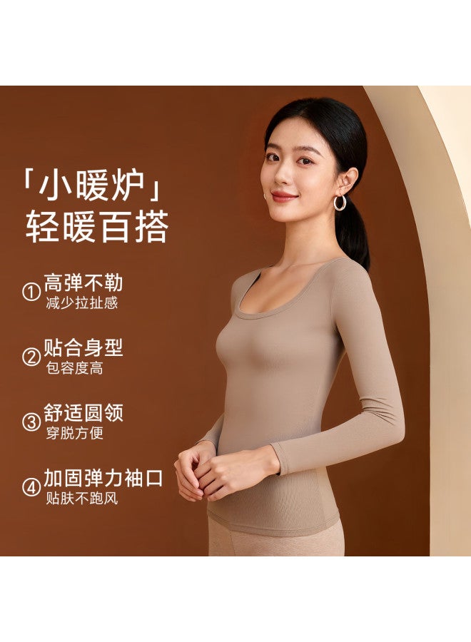Your Sun Seamless Nude Feel Women'S Warm T-Shirt Autumn Innerwear Base Layer High Stretch Can Be Worn Alone - Image 4