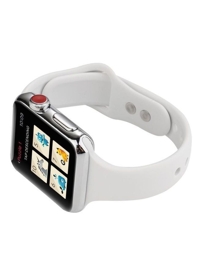 NIBEMINENT Replacement Wrist Strap For Apple Watch Series 5/4 44mm And 3/2/1 42mm White - Image 5