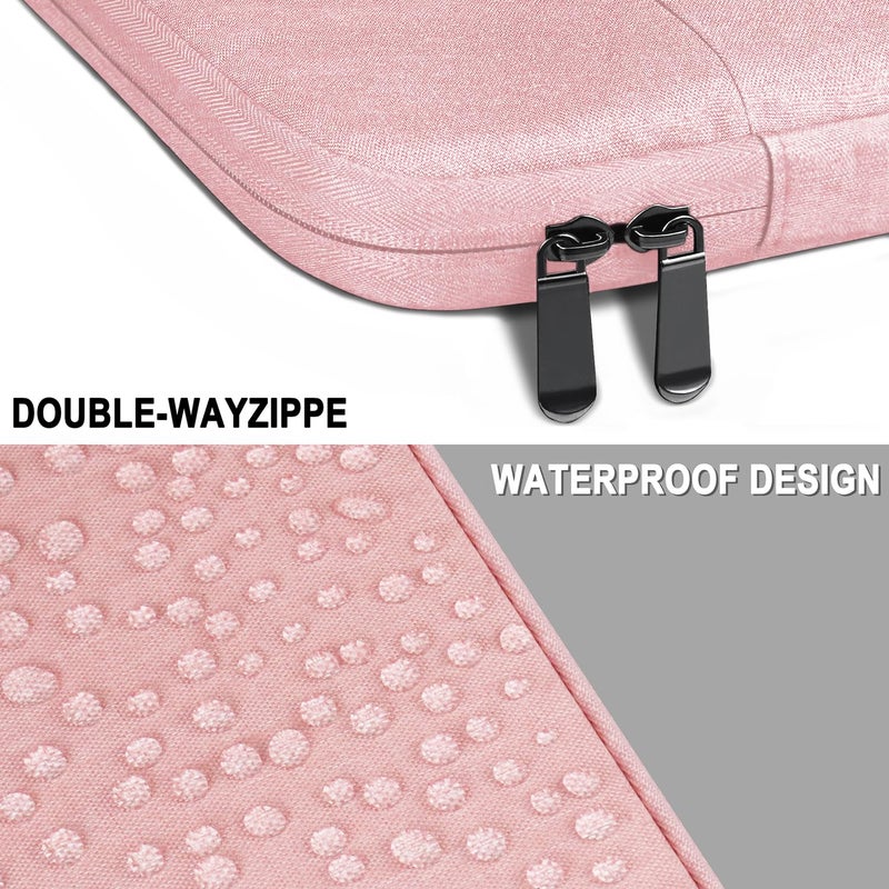 ANTERK Laptop Sleeve 14 Inch, Water Resistant Traveling Computer Cover with Handle, Shockproof Protective Carrying Laptop Bag Compatible for 14 Inch MacBook Air/Pro, HP, Dell, Lenovo, Pink - Image 2