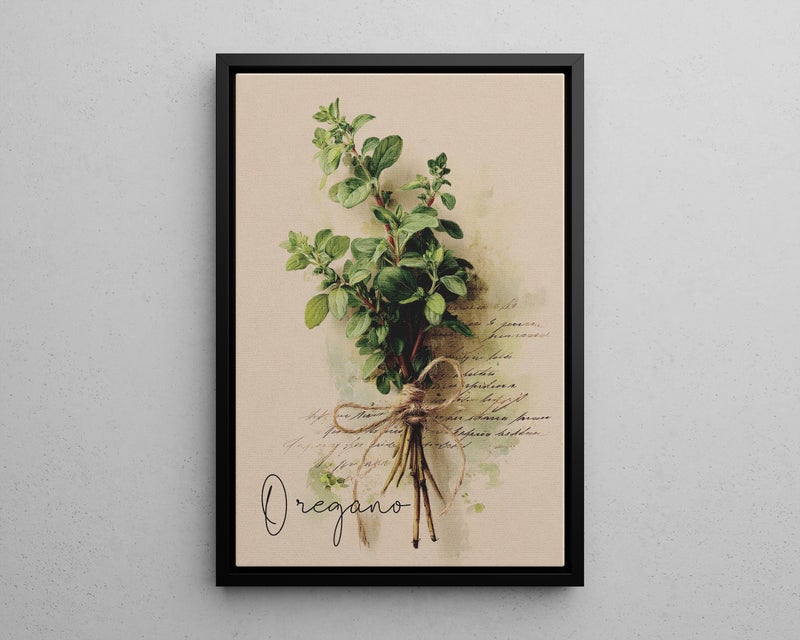 TNESSENTIAL Oregano Botanical Art Poster or Canvas Print, Typography Cottagecore Herb Wall Art for Kitchen, Farmhouse Country Decor, Plant Lover Gift - Image 5