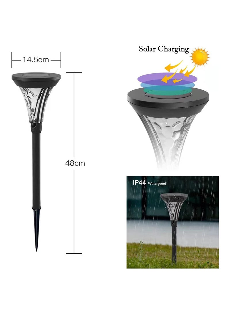 GGEROU Solar Pathway Lights Outdoor, Bright Solar Lights Outdoor,2 Pack Solar Powered Landscape Lighting for Garden, Lawn, Patio, Yard, Walkway - Image 3
