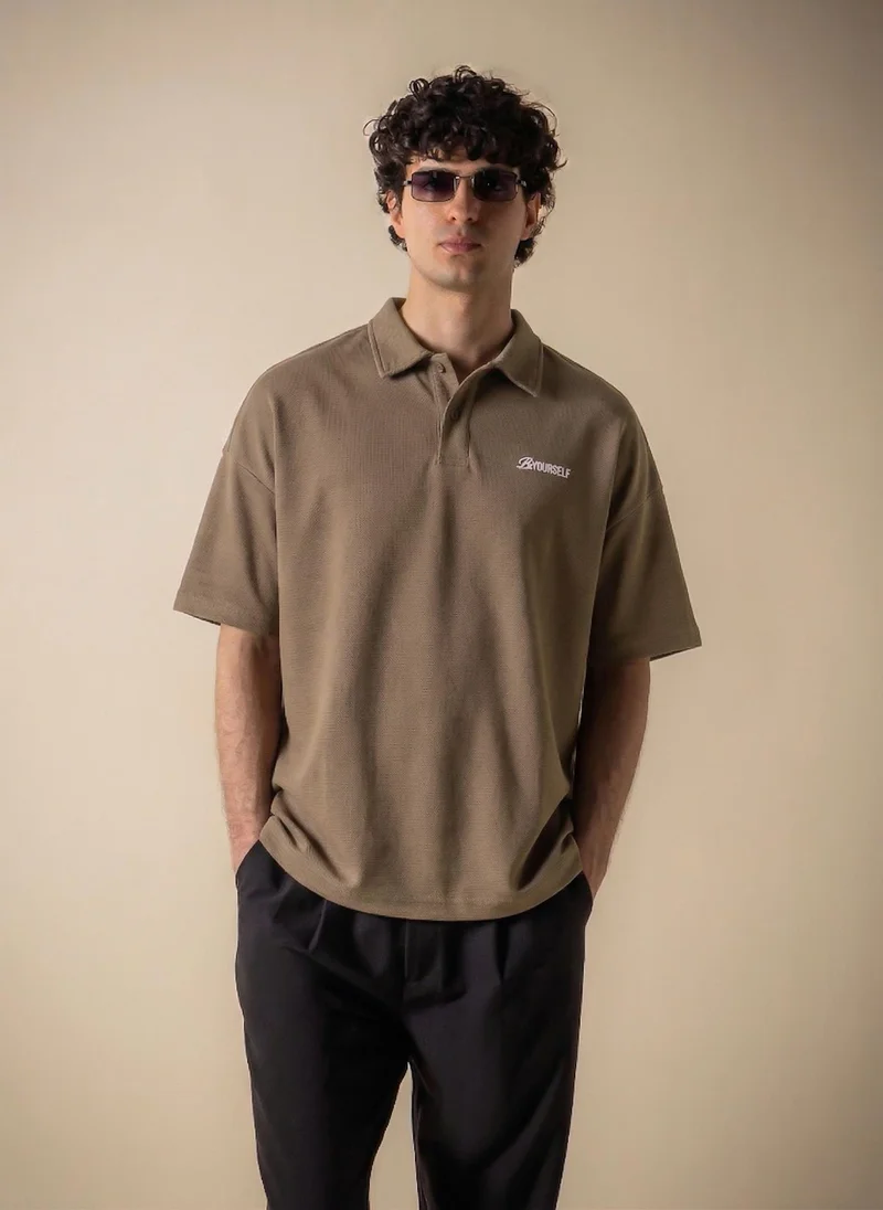 SHAPES CONTRAST PRINTED POLO SHIRT