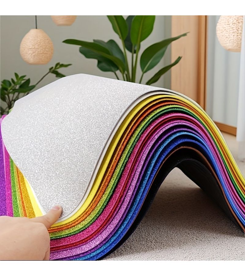ألواح رغوية سميكة جدًا وكبيرة مقاس 18 × 9 بوصة، ملونة وفضية، لإمدادات الحرف اليدوية للمشاريع المصنوعة يدويًا - Image 1