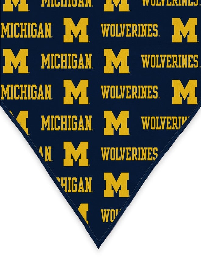 ShopInstaPets Michigan Wolverines Officially Licensed Bandana for Dogs & Cats (Large) - Image 3
