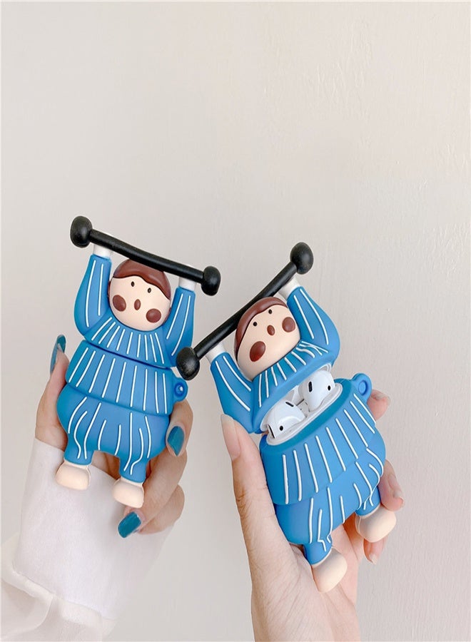 Wish Silicone Charging Case with Keychain for Airpods1/2, Cute Cartoon 3D Skin Design Protective Case Cover Compatible for Airpods Earphone - Image 3