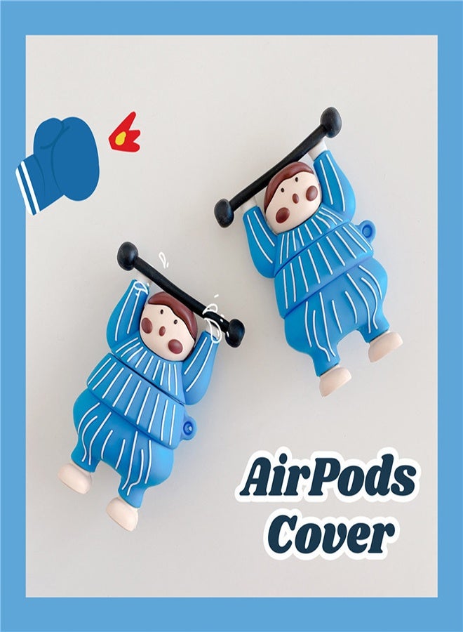 Wish Silicone Charging Case with Keychain for Airpods1/2, Cute Cartoon 3D Skin Design Protective Case Cover Compatible for Airpods Earphone - Image 1