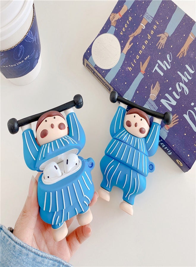Wish Silicone Charging Case with Keychain for Airpods1/2, Cute Cartoon 3D Skin Design Protective Case Cover Compatible for Airpods Earphone - Image 4