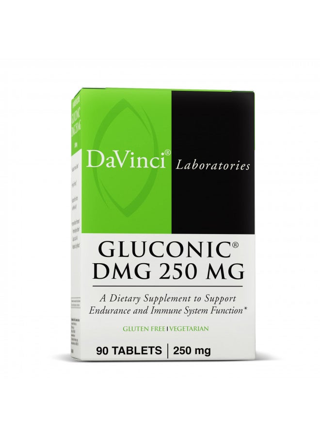 Davinci DAVINCI Labs Gluconic DMG 250mg - Helps Support Immune System, Muscle Function, Heart Health & Brain Health - 90 Chewable Tablets (90 Servings)  - Image 1