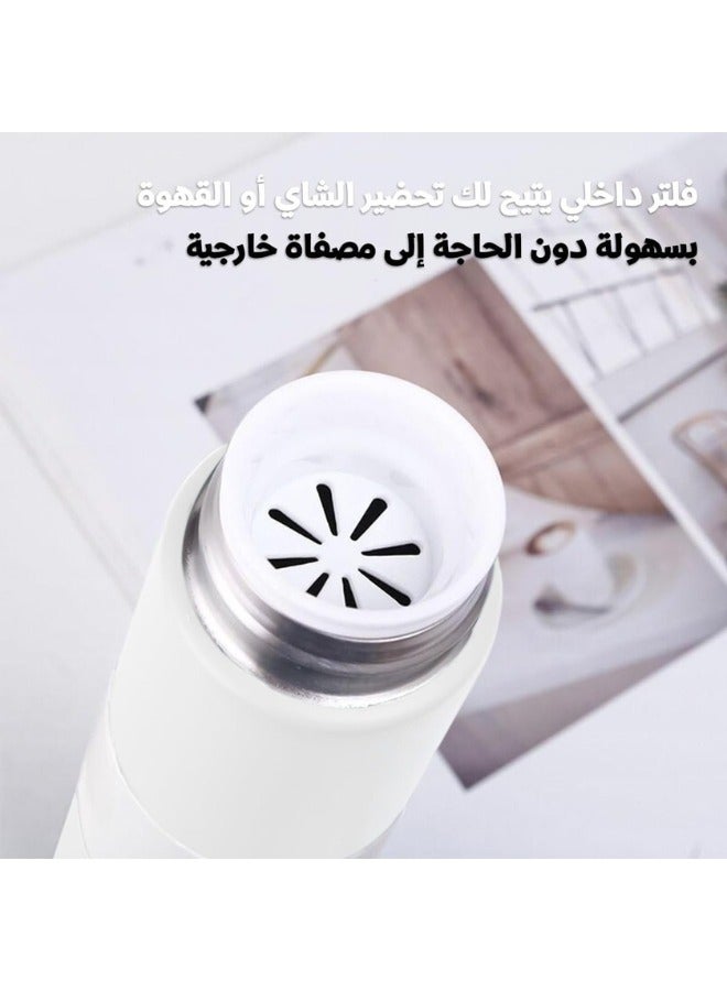 هابي هوم ترمس حراري من الفولاذ المقاوم للصدأ 304 250  مل ترمس حراري للمشروبات الباردة والباردة معزولة للمدرسة والسفر والرياضات الخارجية 250 مل  - Image 5