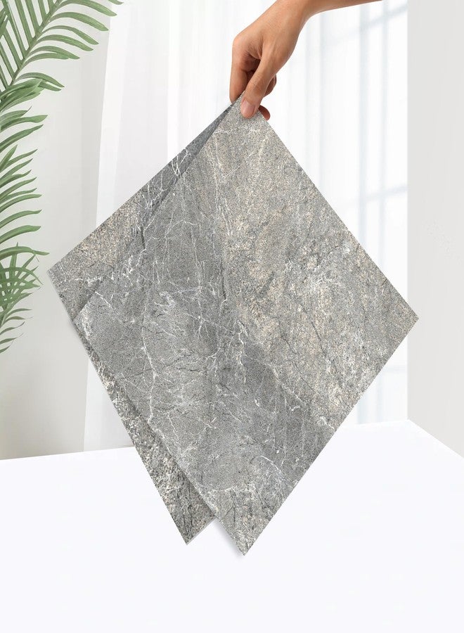 Lareko 60Sq.Ft Grey Marble Peel and Stick Vinyl Floor Tiles,60 Tiles - 12" x 12",Waterfproof and Self Adhesive Vinyl Sticker Tiles,Laminate Flooring for for Kichen,Bathroom,Dining Room(Grey) - Image 1
