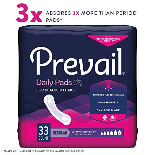 Prevail Ultimate Absorbency Incontinence Bladder Control Pads for Women, Regular Length, 33 Count - Image 2