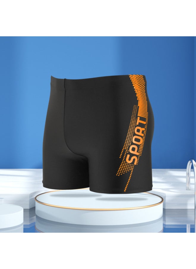 Generic - Simple Printed Men's Swimming Trunks Plus Size Soft And Comfortable Lining Adult Hot Spring Boxer Swimming Trunks Wholesale-Color:Gray Offset Printing-Size:XL (recommended 47.50 Kg-60.00 Kg - Image 1