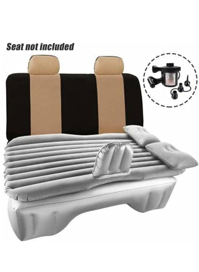 Generic NEW Inflatable Travel Car Bed Air Sofa – Gray with Two Inflatable Pillows for Back Seat Comfort - Image 3