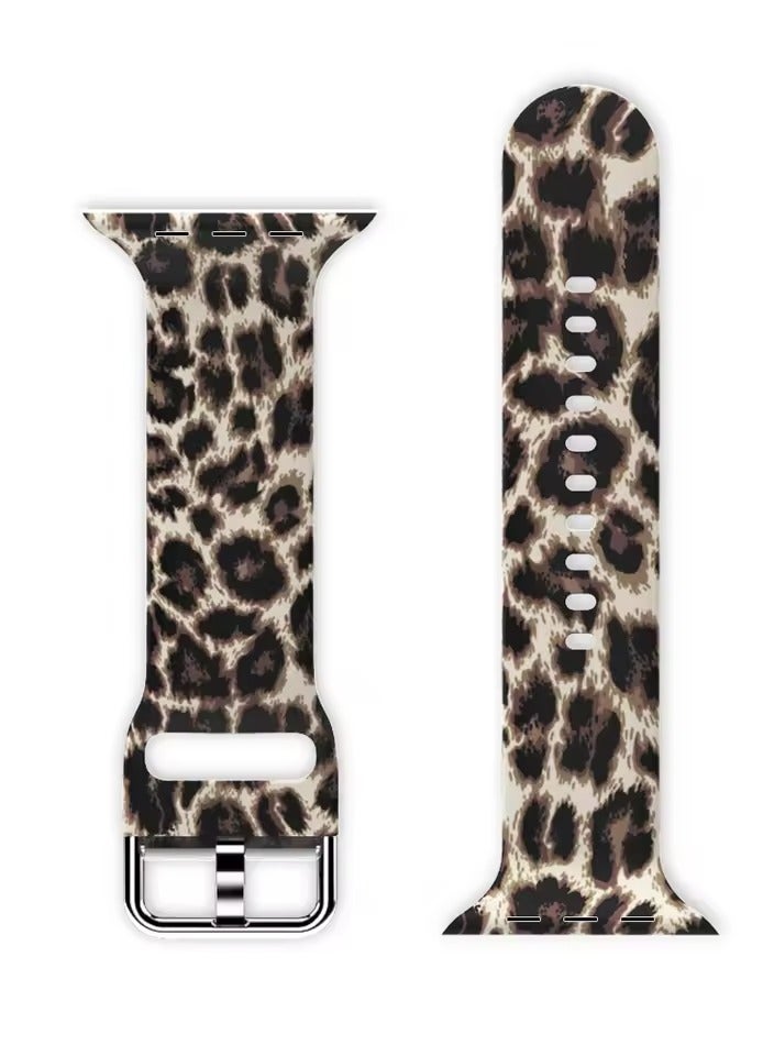 تي دبليو إي جي جي أو أن مجموعة من 10 قطع من أحزمة/سوارات السيليكون المطبوعة لساعة Apple Watch من جميع السلاسل متوافقة مع 42 مم (السلسلة 10)/41 مم/40 مم/38 مم بألوان متنوعة - Image 2