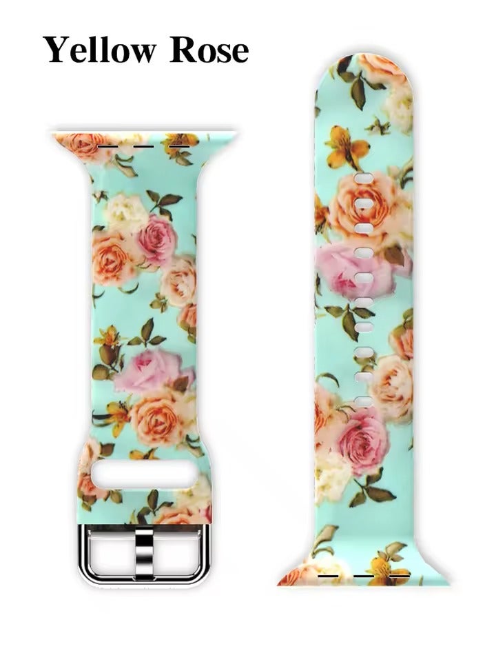 تي دبليو إي جي جي أو أن مجموعة من 10 قطع من أحزمة/سوارات السيليكون المطبوعة لساعة Apple Watch من جميع السلاسل متوافقة مع 42 مم (السلسلة 10)/41 مم/40 مم/38 مم بألوان متنوعة - Image 4