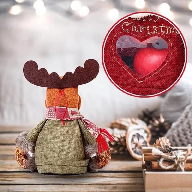 Bags Zipper Design Christmas Zipper Gift Bags Thickened Felt Material Reusable Christma Bags With Santa Snowman Style For Presents Candy Fruit And Festival - Image 5