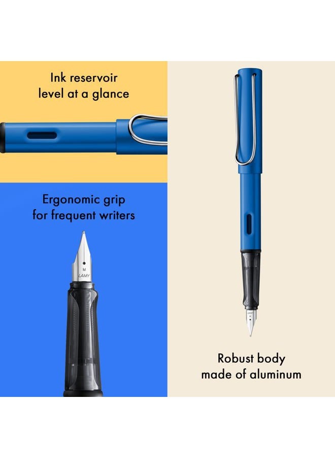 LAMY AL-Star Fine Nib Fountain Pen - Ocean Blue - Image 4