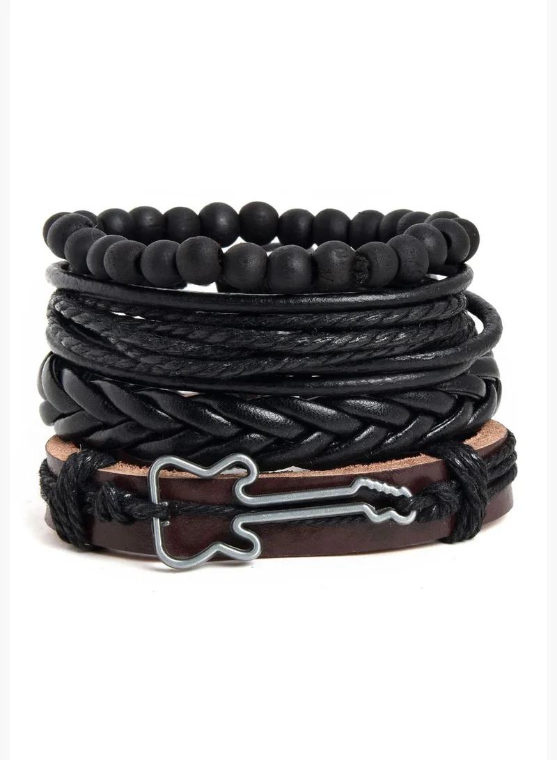 SOHI Slip on Black Bracelet