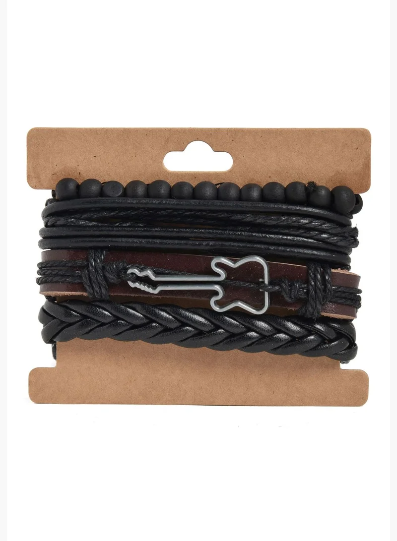 SOHI Slip on Black Bracelet