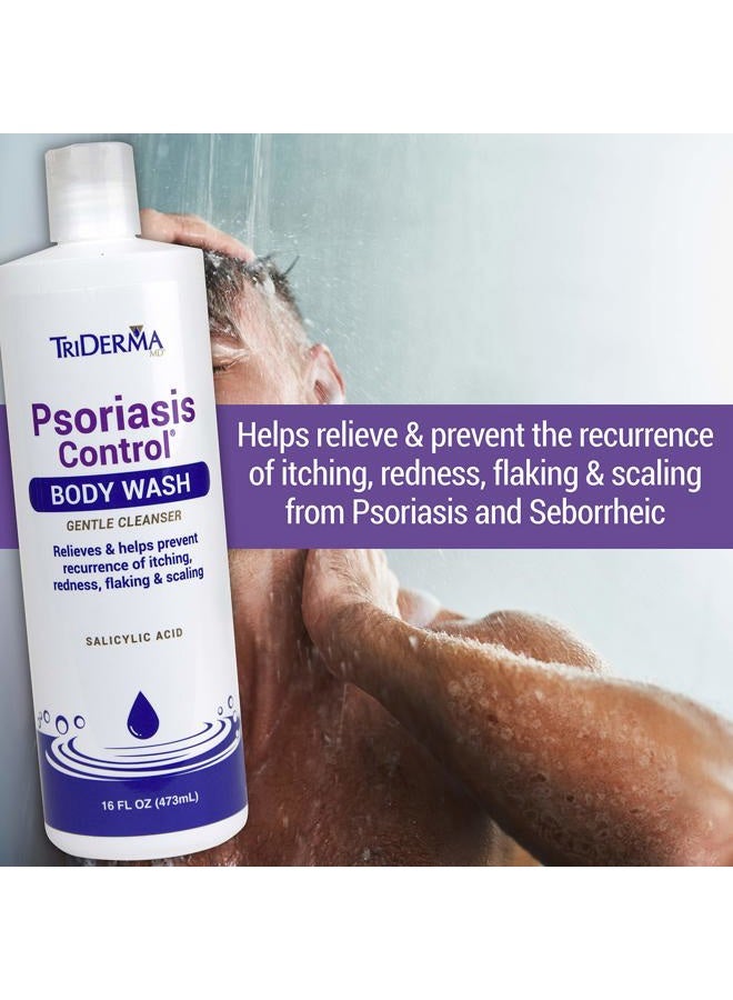 TriDerma Body wash for psoriasis control: mild cleanser with 2% salicylic acid, AP4 aloe vera gel: treatment for psoriasis - Image 4